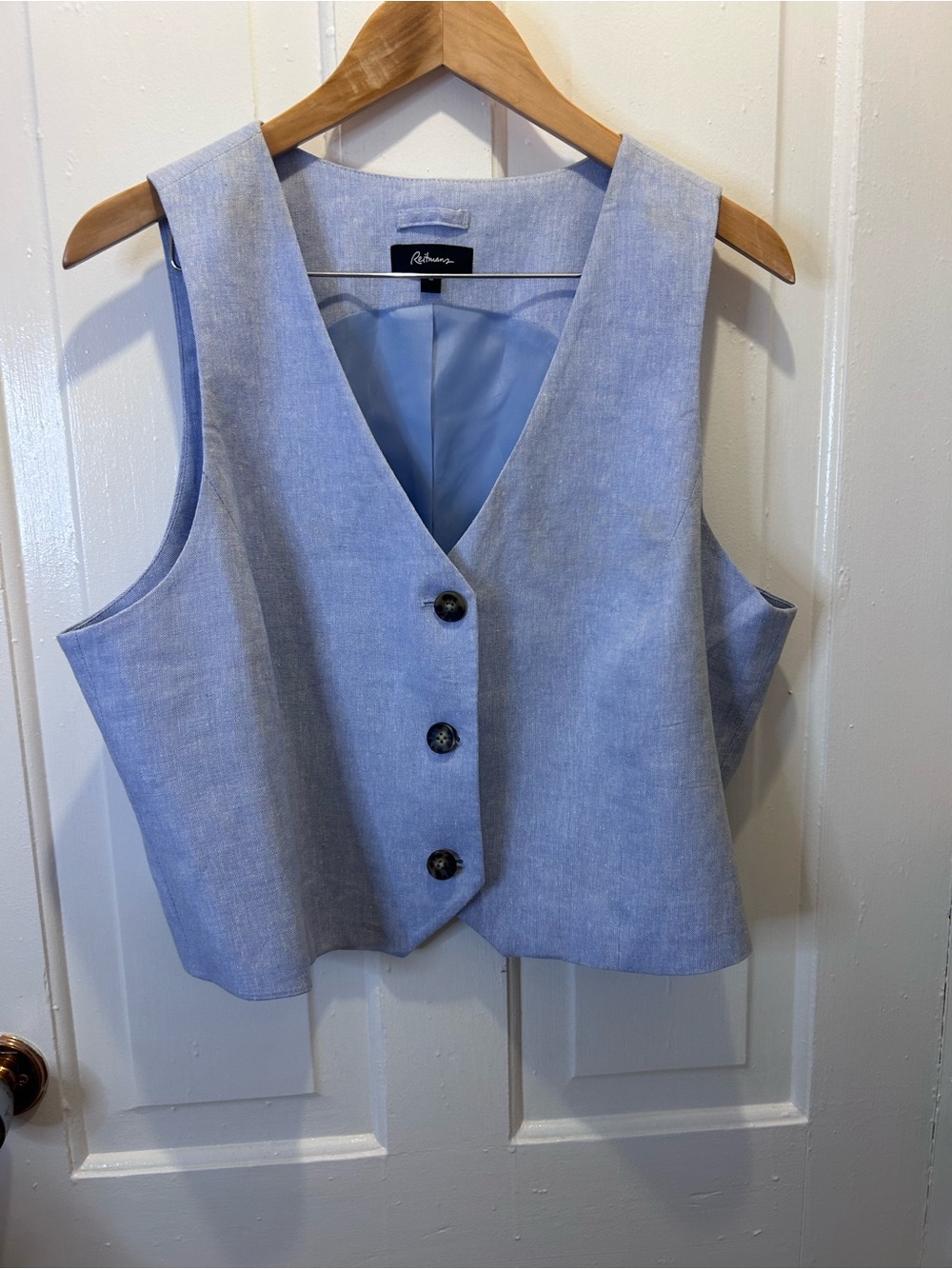 Linen blend tailored vest by Reitmans size 16